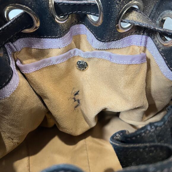 $1850 Jimmy Choo Black Bronze Suede Metallic Ramona Tote Shoulder Bag - Picture 13 of 15